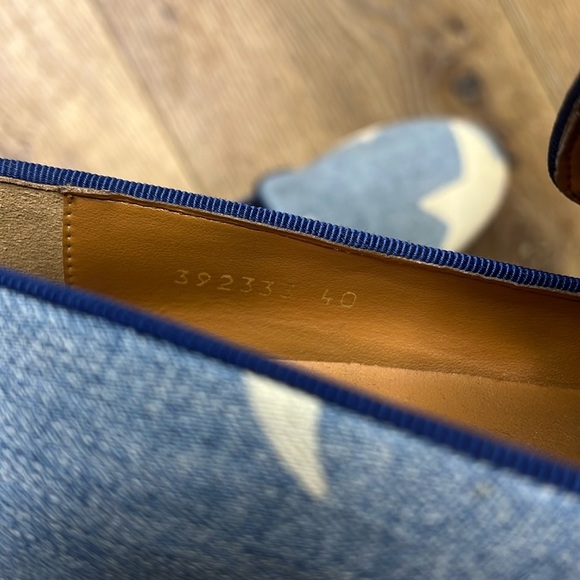 Stella McCartney Binx Platform Sneaker Denim Star Pattern Size 40/10US - Picture 10 of 11